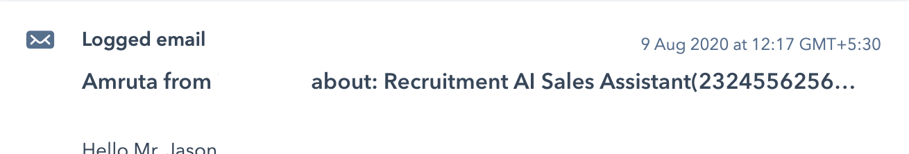 Logged Email by Assistant